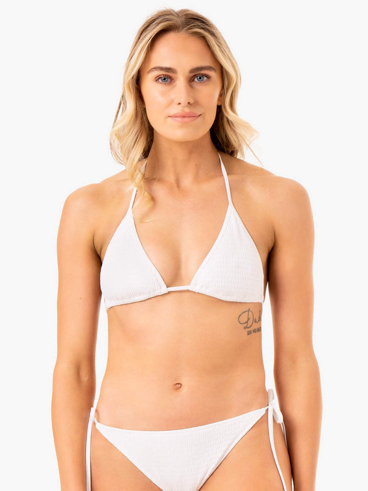 Tops Ryderwear Paradise Triangle Bikini Mujer Blancos | RLJQG6158