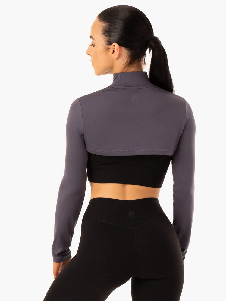 Tops Ryderwear Replay Super Crop Mujer Grises | ABGHD4967