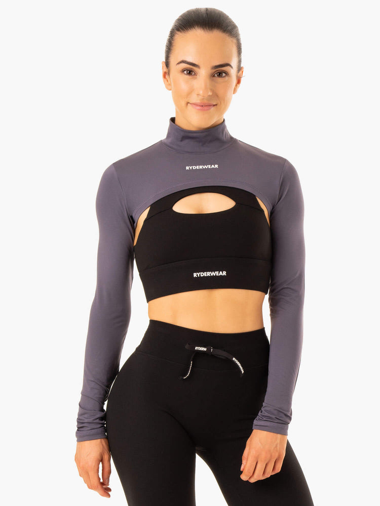 Tops Ryderwear Replay Super Crop Mujer Grises | ABGHD4967