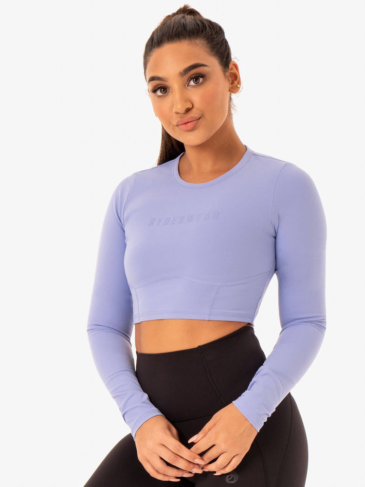 Tops Ryderwear Sola Long Sleeve Mujer Morados | QWVKX9864