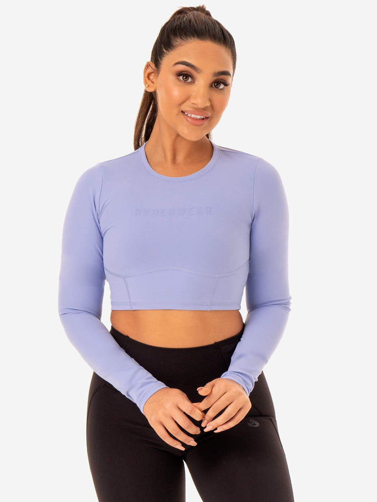 Tops Ryderwear Sola Long Sleeve Mujer Morados | QWVKX9864
