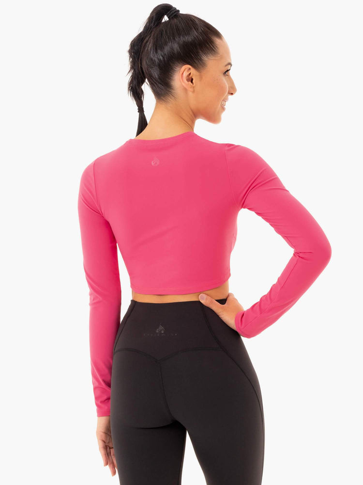 Tops Ryderwear Sola Long Sleeve Mujer Rosas | NXVFL4507