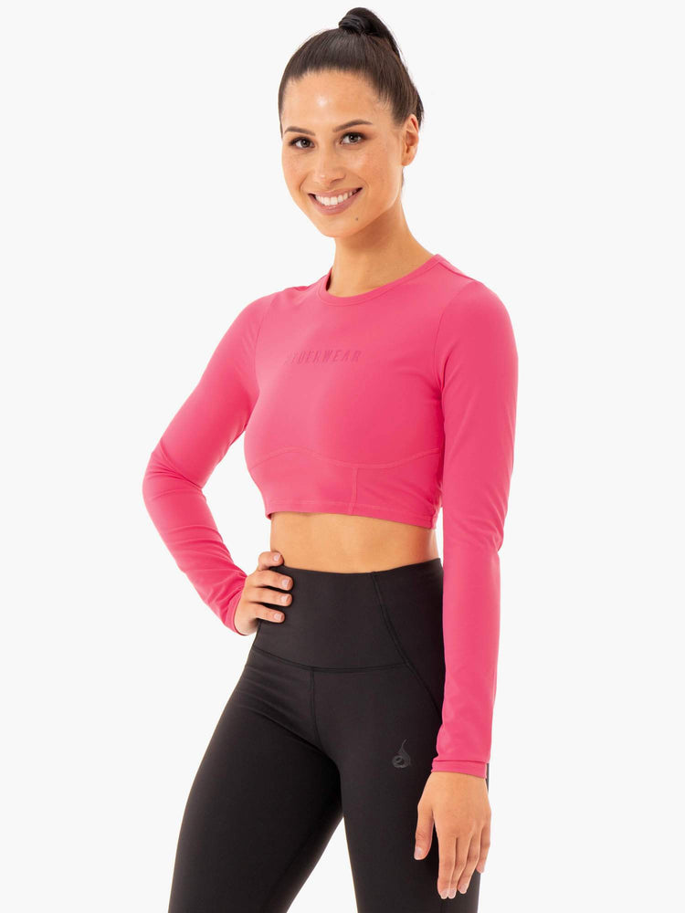 Tops Ryderwear Sola Long Sleeve Mujer Rosas | NXVFL4507
