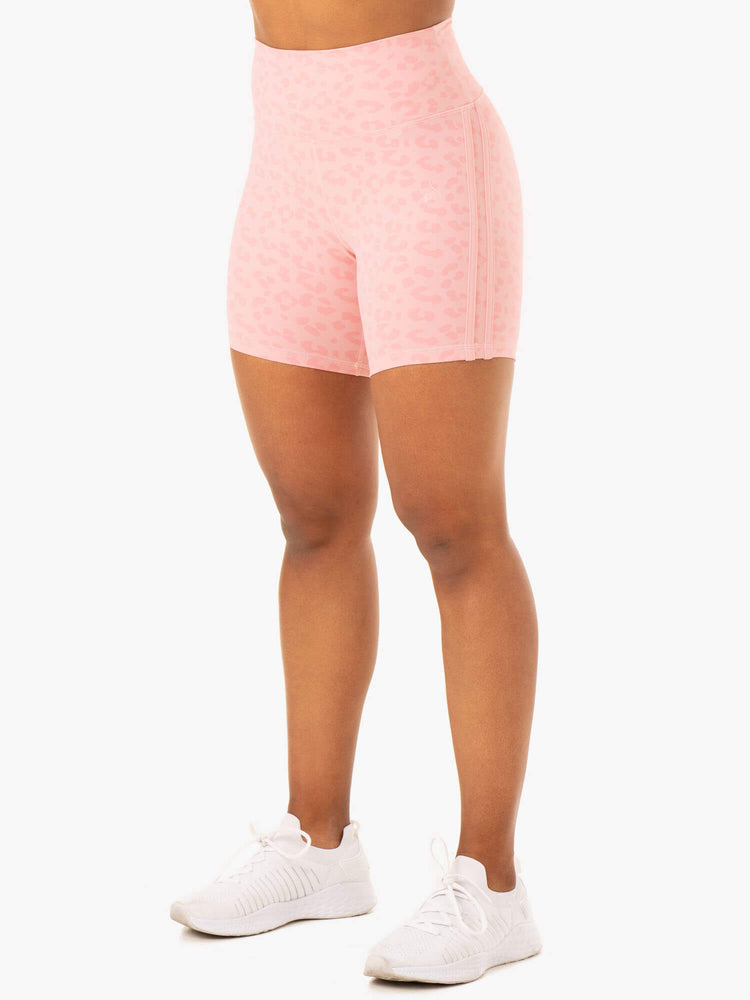 Bermudas Ryderwear Evolution High Waisted Scrunch Mujer Rosas | CQMNA6174