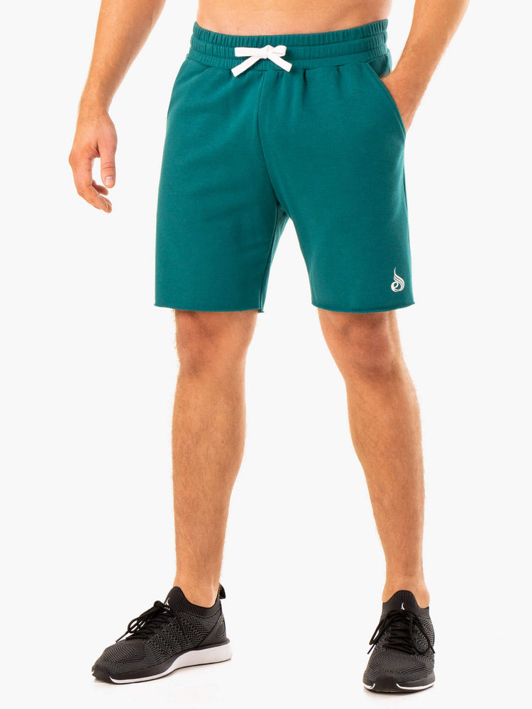 Bermudas Ryderwear Recharge Pista Gym Hombre Turquesa | TUMSJ7128