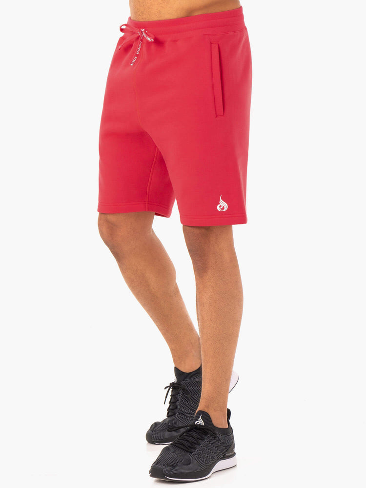 Bermudas Ryderwear Recharge Pista Hombre Rojos | VOEHN6504