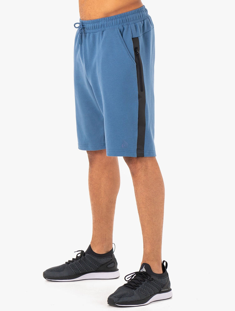 Bermudas Ryderwear Restore Fleece Pista Hombre Azules | LDNQF2405