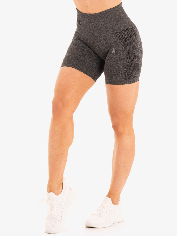 Bermudas Ryderwear Seamless Staples Mujer Grises | HDYNE1473
