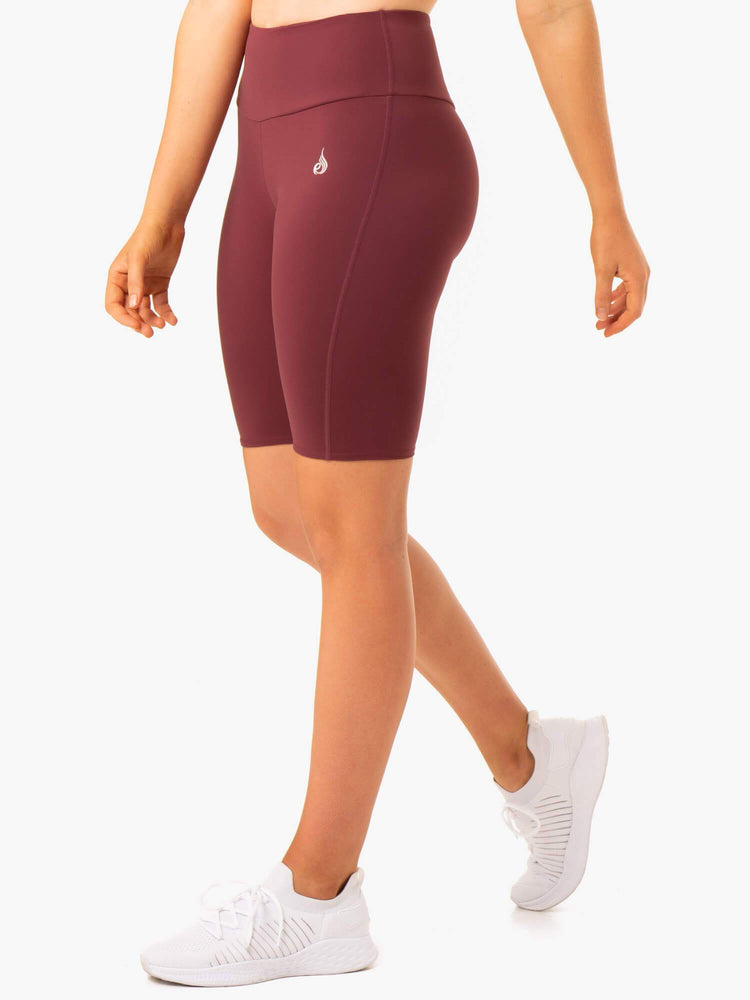 Bermudas Ryderwear Staples Scrunch Bum Bike Mujer Vino | BCVSQ8570