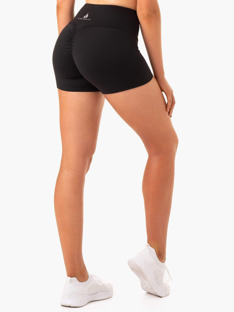 Bermudas Ryderwear Staples Scrunch Bum Booty Mujer Negros | NIADW0635