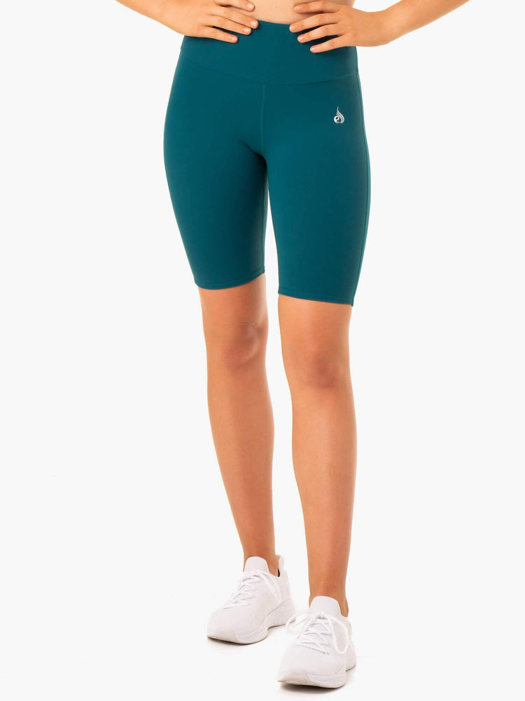 Bermudas Ryderwear Staples Scrunch Bum Bike Mujer Turquesa | SQMUH3679