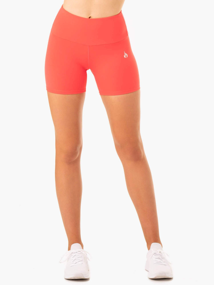 Bermudas Ryderwear Staples Scrunch Bum Mid Length Mujer Coral | LVWJI5397