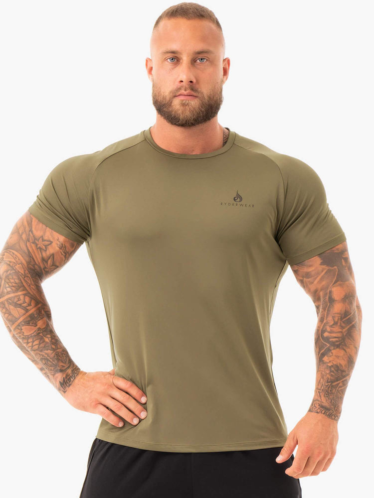 Camiseta Ryderwear Breeze Hombre Kaki | DQPML8317