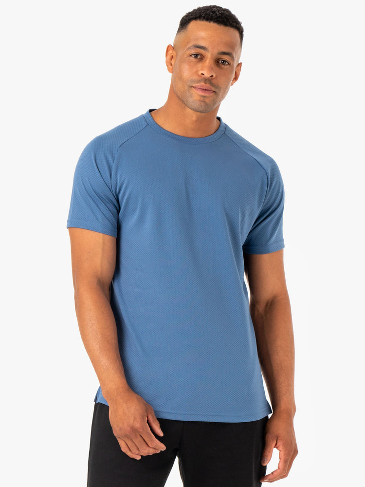 Camiseta Ryderwear Enhance Hombre Azules | EIHLK4860