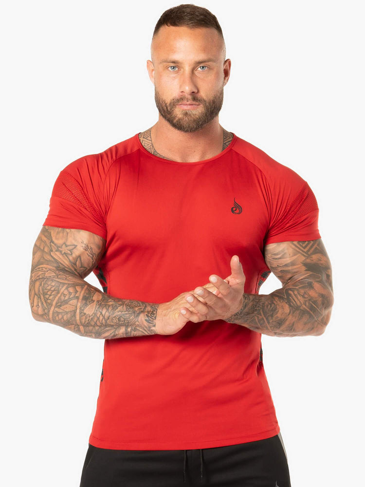 Camiseta Ryderwear Evo Hombre Rojos | RQVXP0471