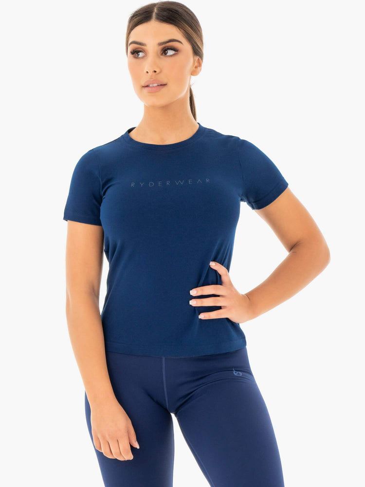 Camiseta Ryderwear Motion Mujer Azul Marino | ONAMB5896