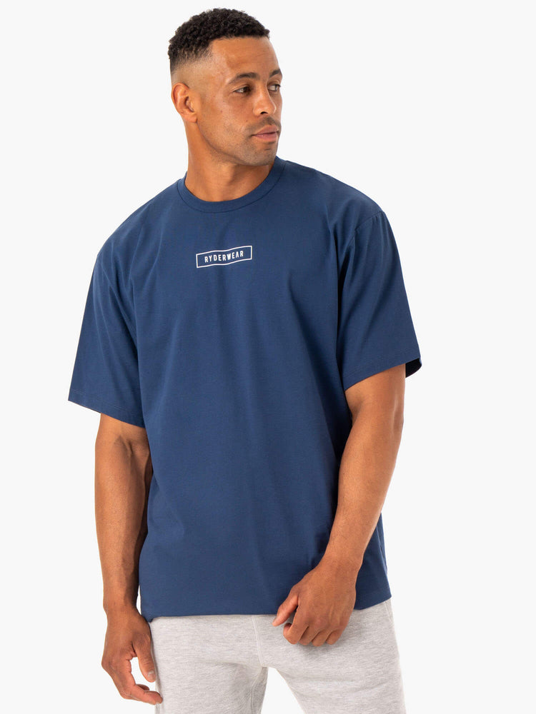 Camiseta Ryderwear Recharge Hombre Azules | PTCFI4017