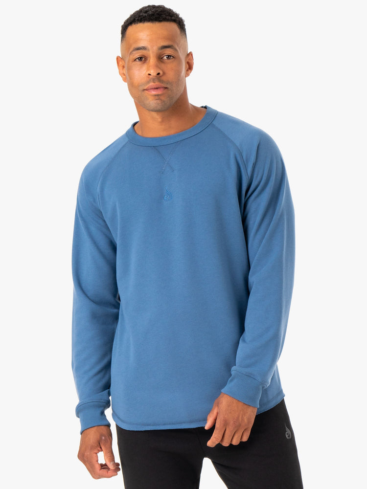 Camiseta Ryderwear Restore Crew Neck Hombre Azules | PDCUN0632