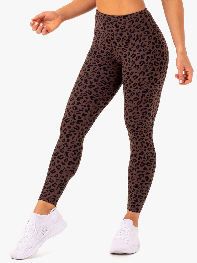Leggins Ryderwear Adapt High Waisted Scrunch Mujer Chocolate | BASGF1895