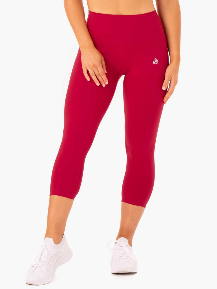 Leggins Ryderwear Base 7/8 High Waisted Mujer Rojos | LQDAZ6542