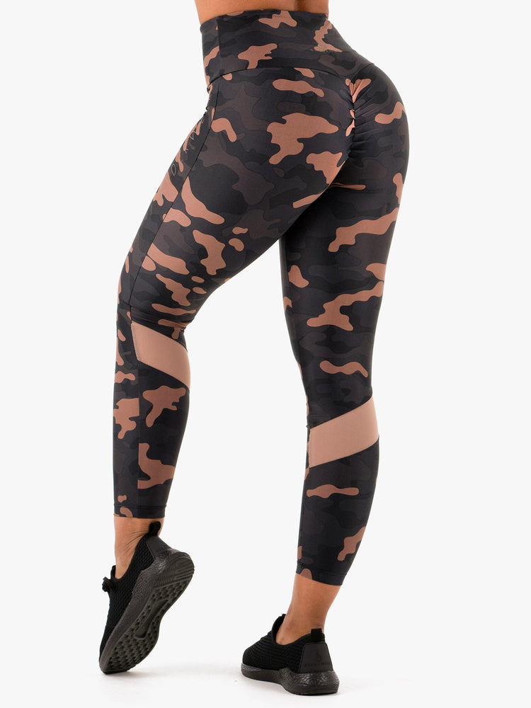 Leggins Ryderwear Camo Scrunch Bum Mujer Negros | WNHPS6342