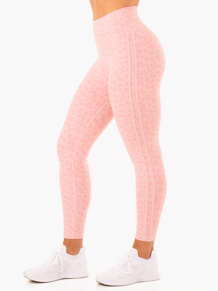 Leggins Ryderwear Evolution High Waisted Scrunch Mujer Rosas | OTWBK4873