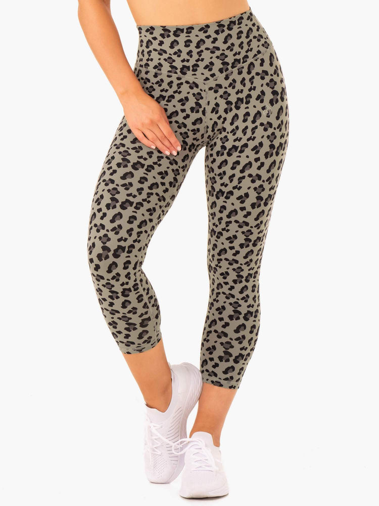 Leggins Ryderwear Híbrido 7/8 Mujer Kaki | IREAH8614