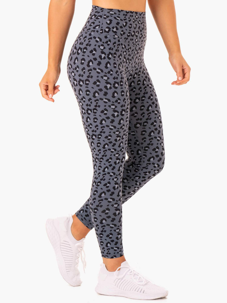 Leggins Ryderwear Híbrido Full Length Mujer Leopardo | PVUGI5631