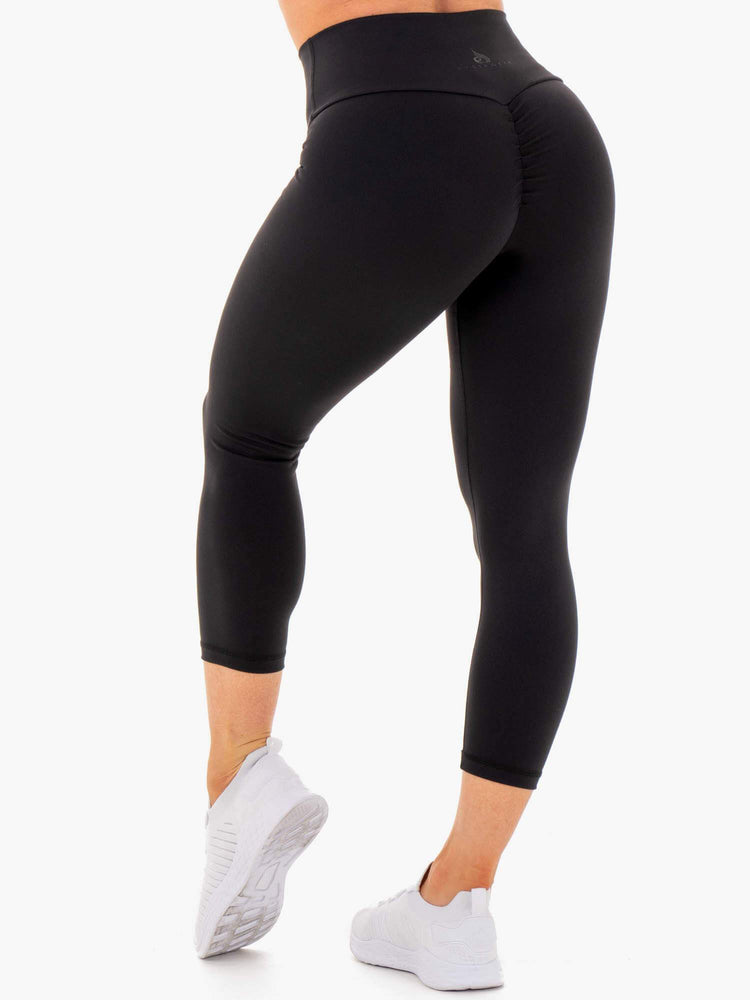 Leggins Ryderwear Motion High Waisted 7/8 Scrunch Bum Mujer Negros | PDVOQ8273