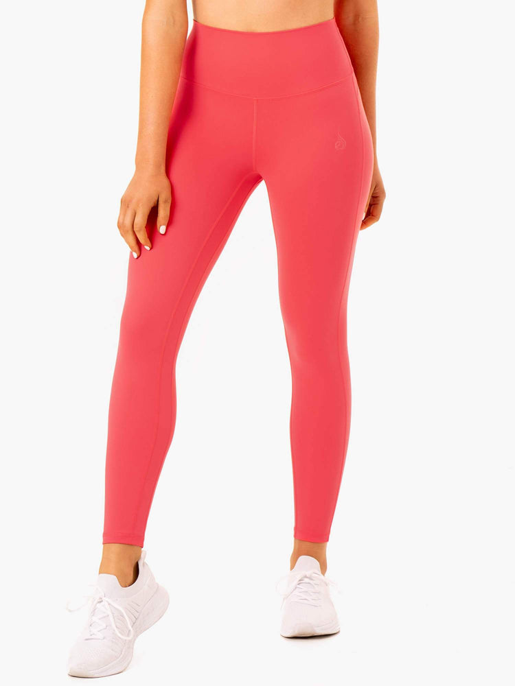 Leggins Ryderwear Nkd Align Mujer Rojos | YLPQI9486