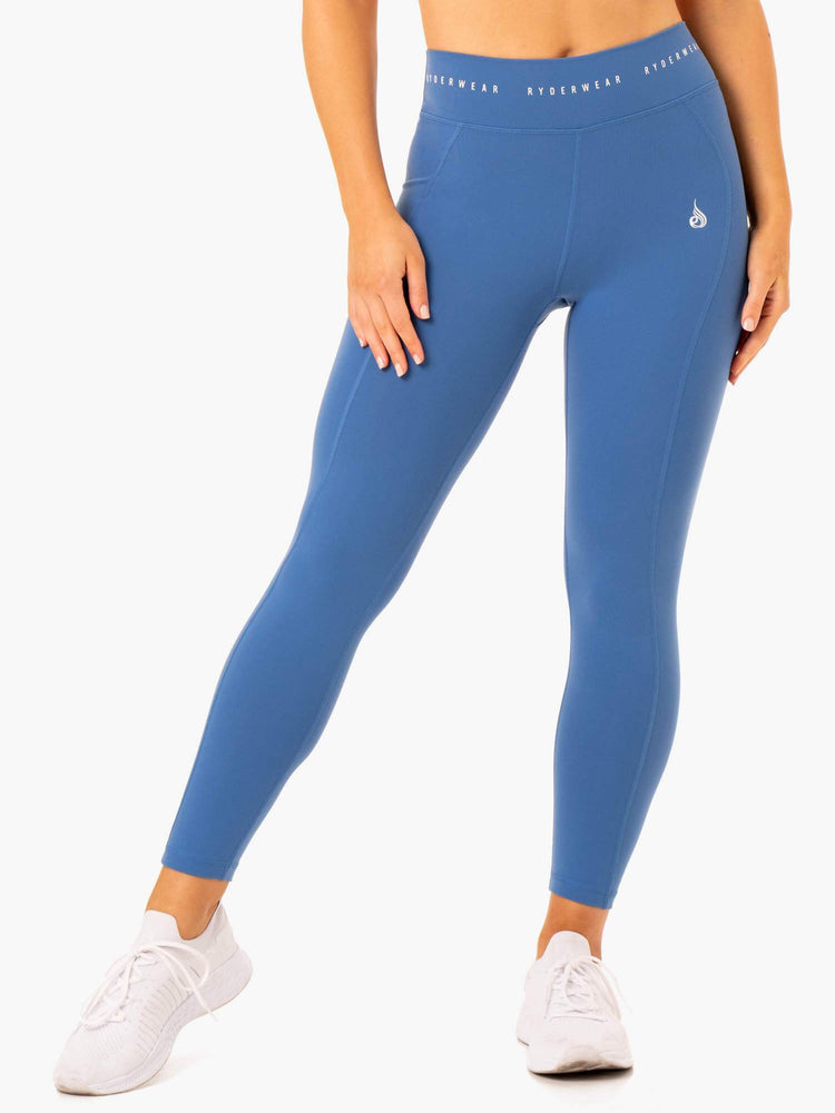Leggins Ryderwear Reflex High Waisted Mujer Azules | WCOSQ7865
