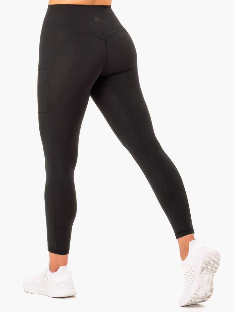 Leggins Ryderwear Reset High Waisted Pocket Mujer Negros | BDCAI4172