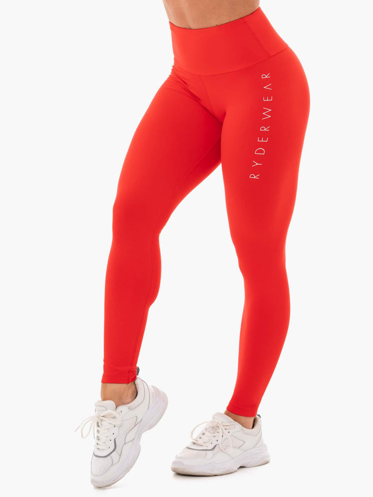 Leggins Ryderwear Staples Scrunch Bum Mujer Rojos | JWNER5372