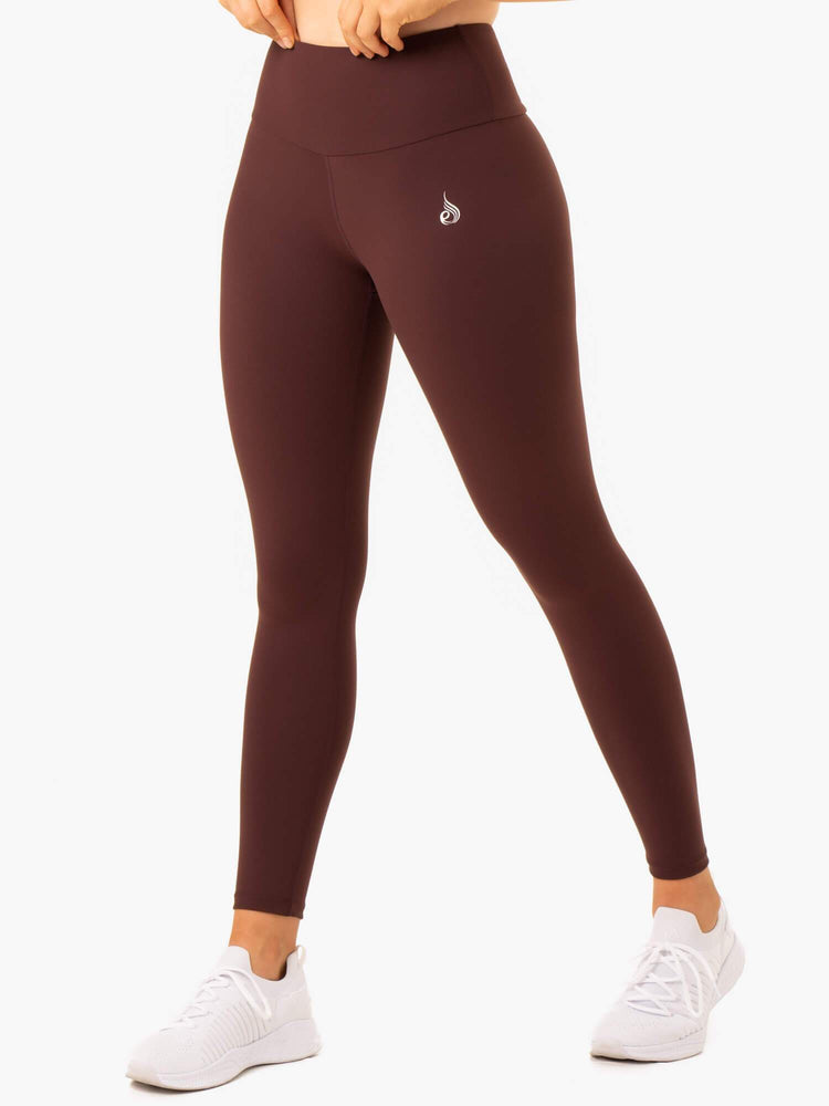 Leggins Ryderwear Staples Scrunch Bum Mujer Chocolate | SVAHO1837