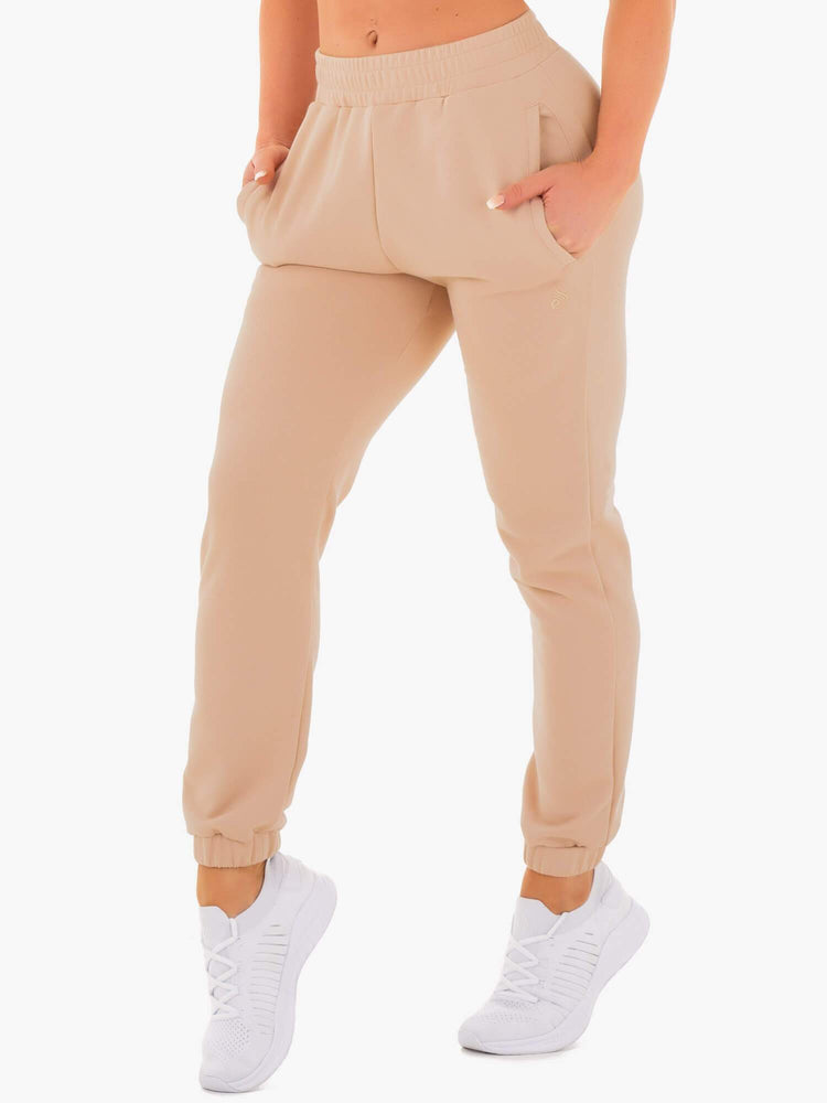 Pantalones Ryderwear Adapt Pista Mujer Beige | ZQUEH6937