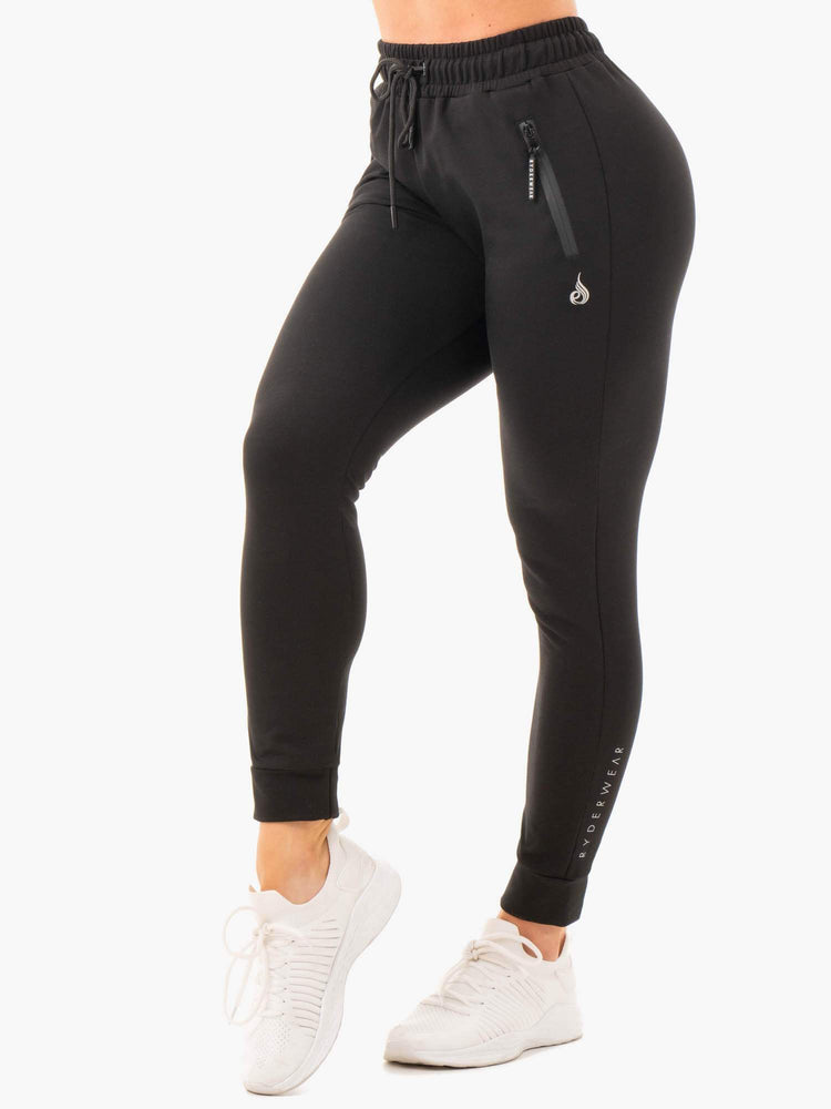 Pantalones Ryderwear Luxe Pista Mujer Negros | GKLXS9417