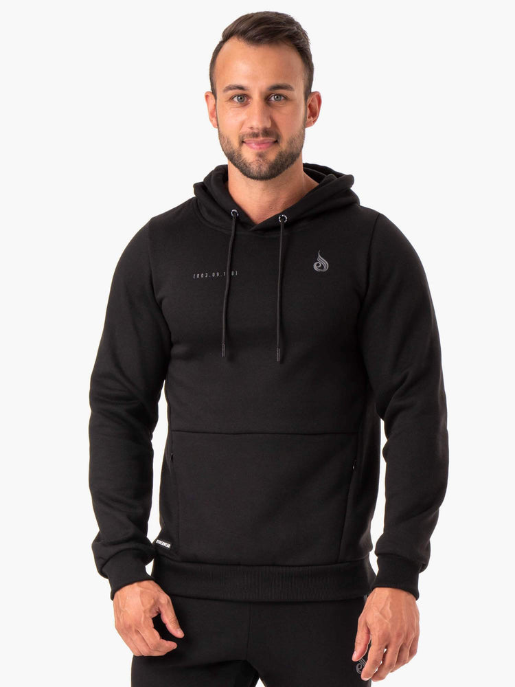 Sudadera Con Capucha Ryderwear Camo Tech Pullover Hombre Negros | MVERK4860