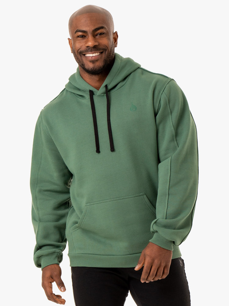 Sudadera Con Capucha Ryderwear Force Pullover Hombre Verdes | MGWPQ8239