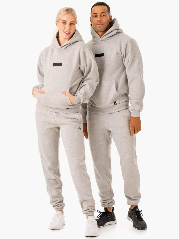 Sudadera Con Capucha Ryderwear Pullover Hombre Grises | QPNEY4712
