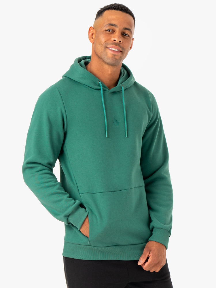 Sudadera Con Capucha Ryderwear Restore Pullover Hombre Verdes | IBDZP3826