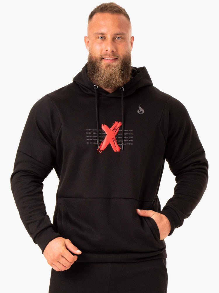 Sudadera Con Capucha Ryderwear Rwxkg Fleece Hombre Negros | GMWCT5781