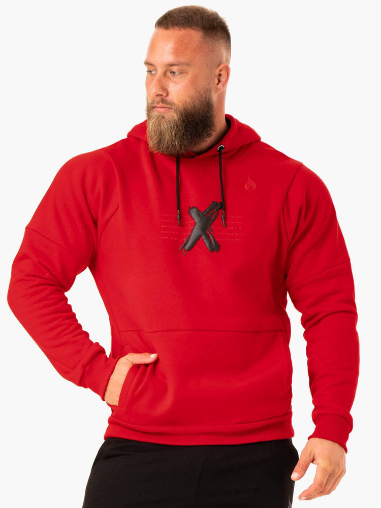 Sudadera Con Capucha Ryderwear Rwxkg Fleece Hombre Rojos | VCTSO9721
