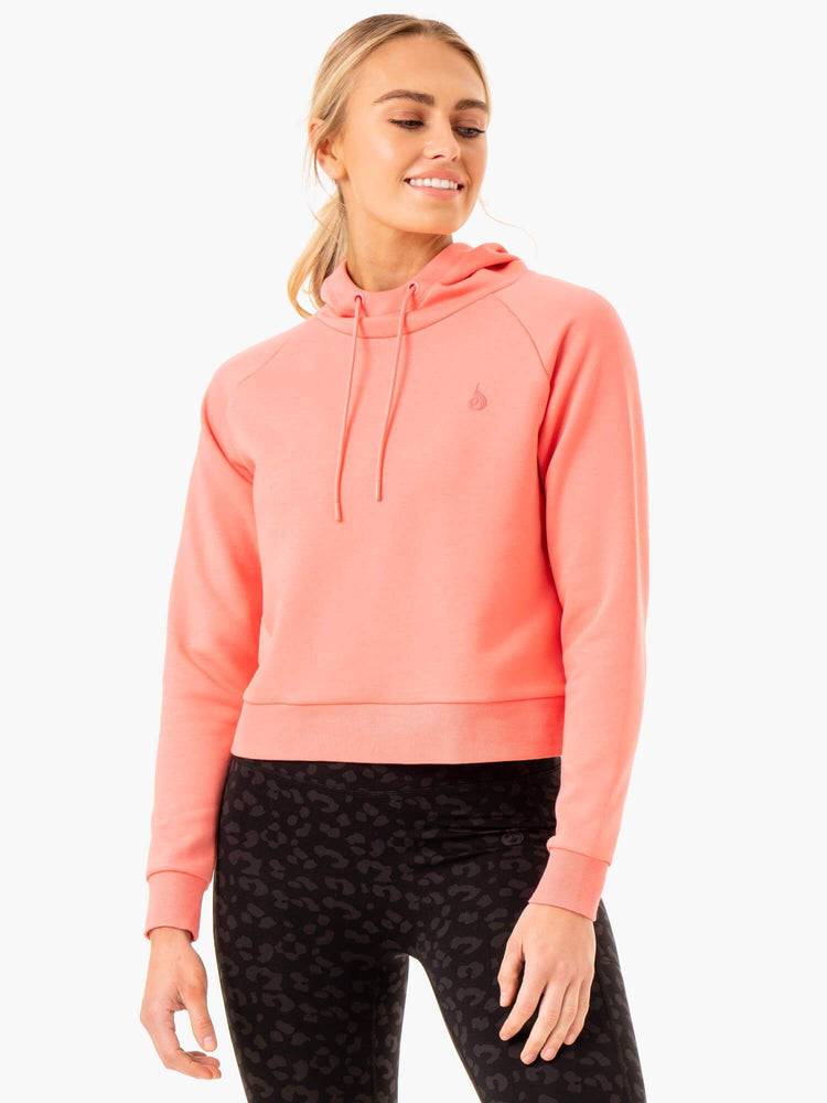 Sudadera Con Capucha Ryderwear Ultra Pullover Mujer Coral | BPUXW8649