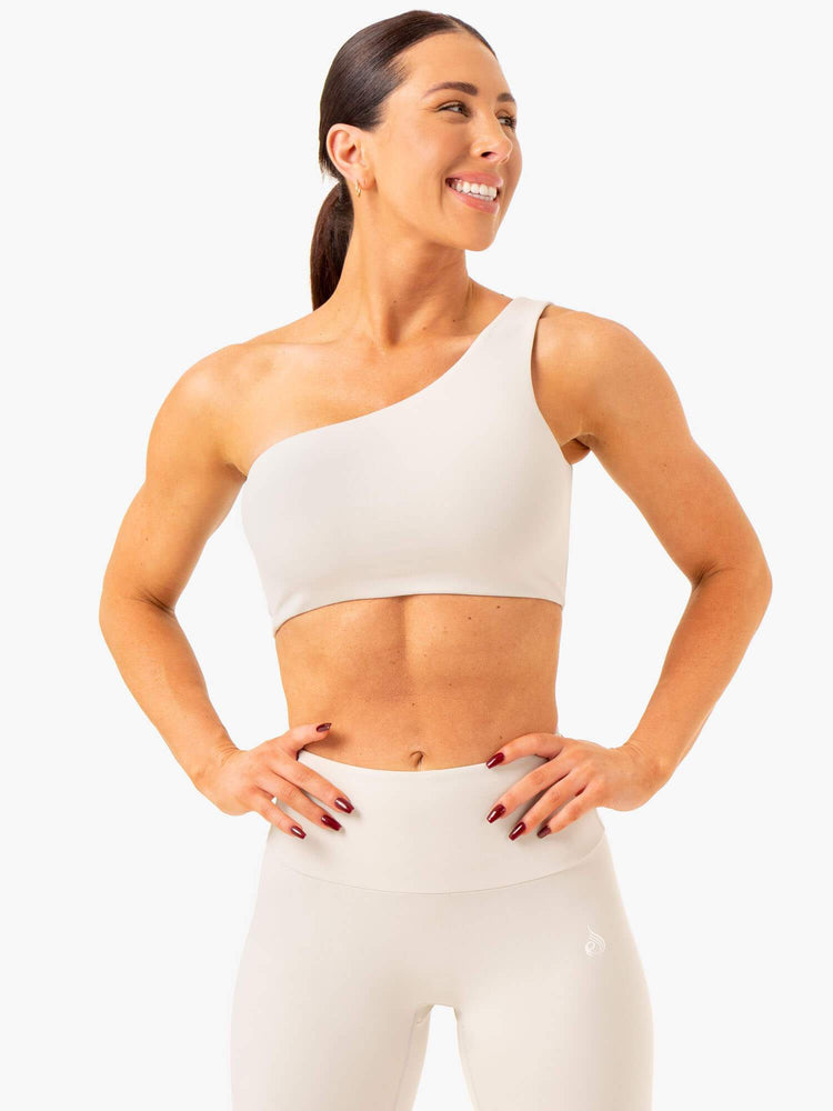 Sujetadores Deportivos Ryderwear Adapt One Shoulder Mujer Grises | SFUXA7395