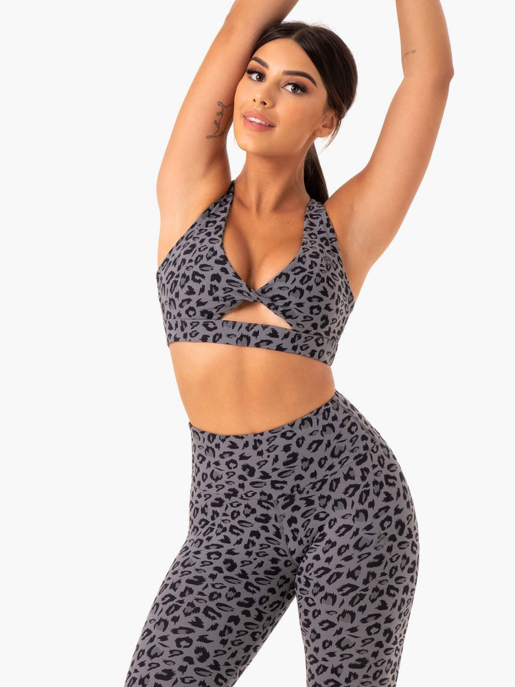 Sujetadores Deportivos Ryderwear Adapt Twist Mujer Grises | FCTKB3456