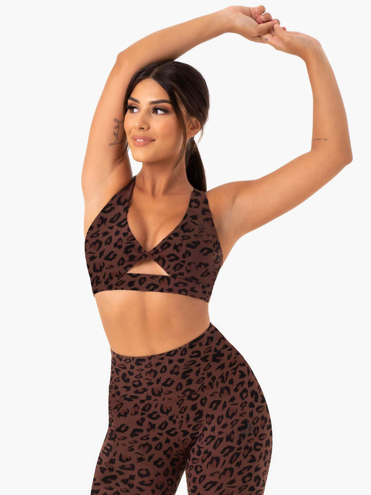 Sujetadores Deportivos Ryderwear Adapt Twist Mujer Chocolate | ZKSPM5021