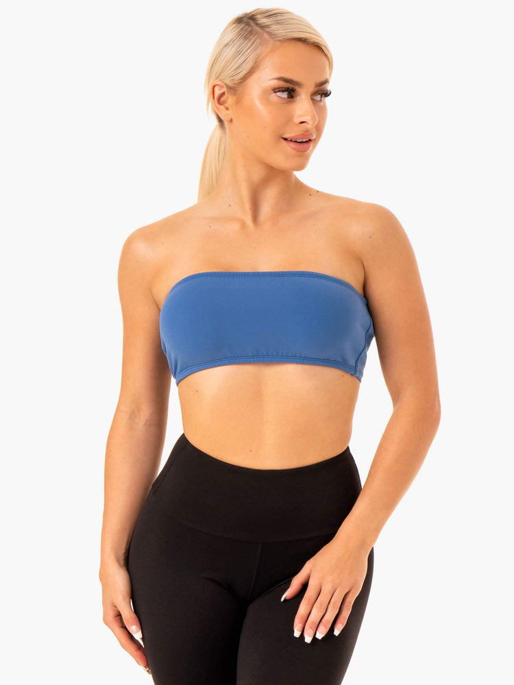 Sujetadores Deportivos Ryderwear Bandeau Mujer Azules | FNPYZ2164