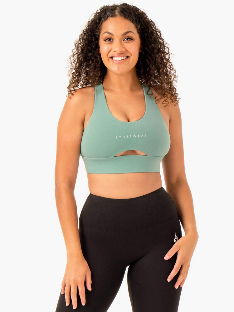 Sujetadores Deportivos Ryderwear Focus Contour Mujer Verde Oliva | GISTQ6318