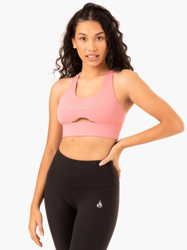 Sujetadores Deportivos Ryderwear Focus Contour Mujer Rosas | LPHBS4251