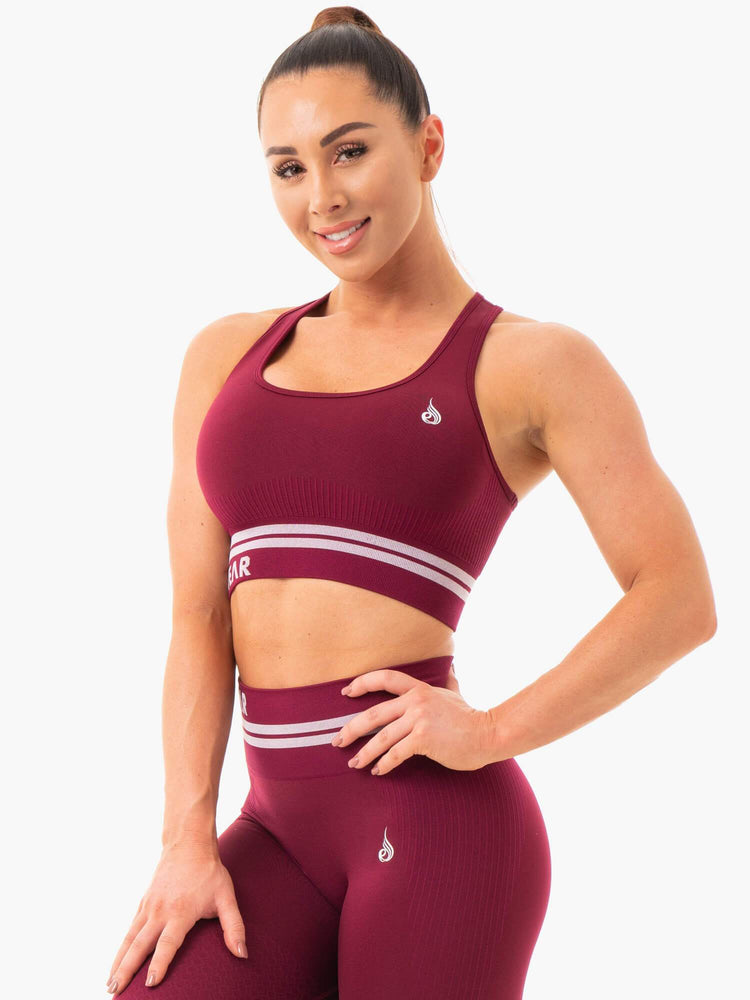 Sujetadores Deportivos Ryderwear Freestyle Seamless Longline Mujer Vino | WOTDI7390
